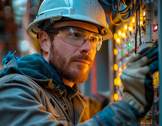 Equipe de eletricistas